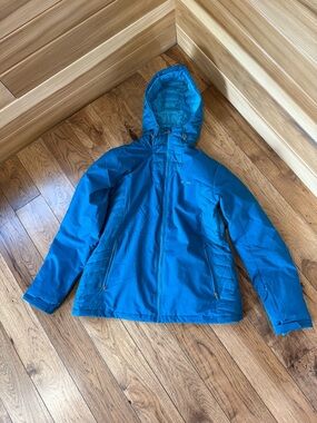 Bright Blue Columbia Women's Traverse Mountain Hybrid Omni-heat Hooded Winter